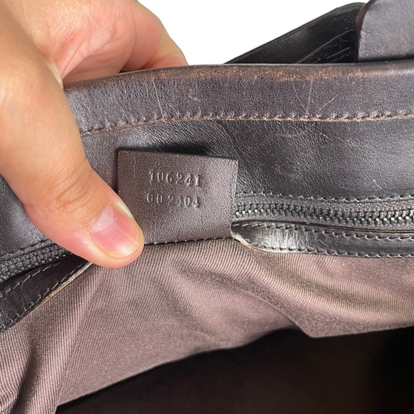 Gucci Leather Trimmed GG Canvas Tote - Picture 10 of 12